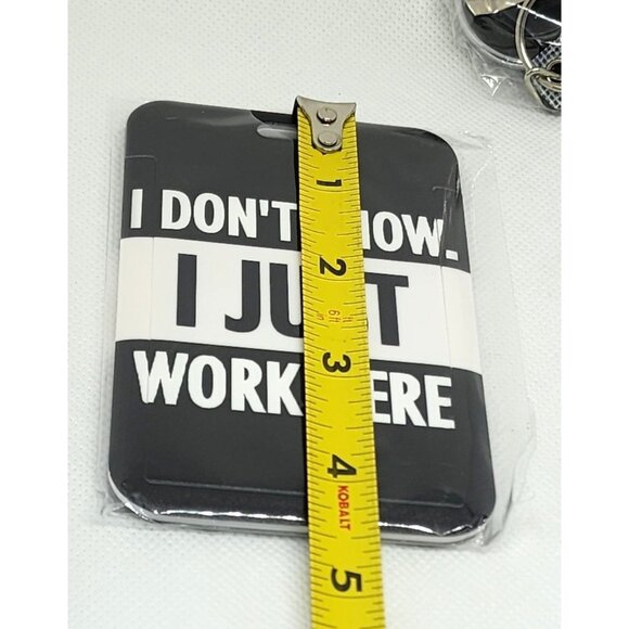 Black White ID Badge Holder Clip On Extendable - Stylish & Practical Accessories - Picture 5 of 10